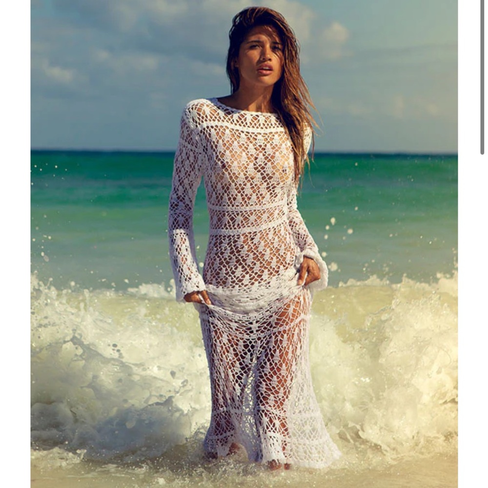 Anna Kosturova Crochet Bianca Dress NWT
